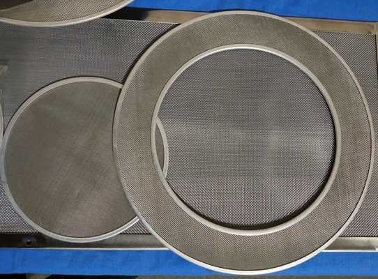 دیسک های پارچه ای سیم فولادی ضد زنگ Aisi 316 با فیلتر 100 میکرونی لبه دار